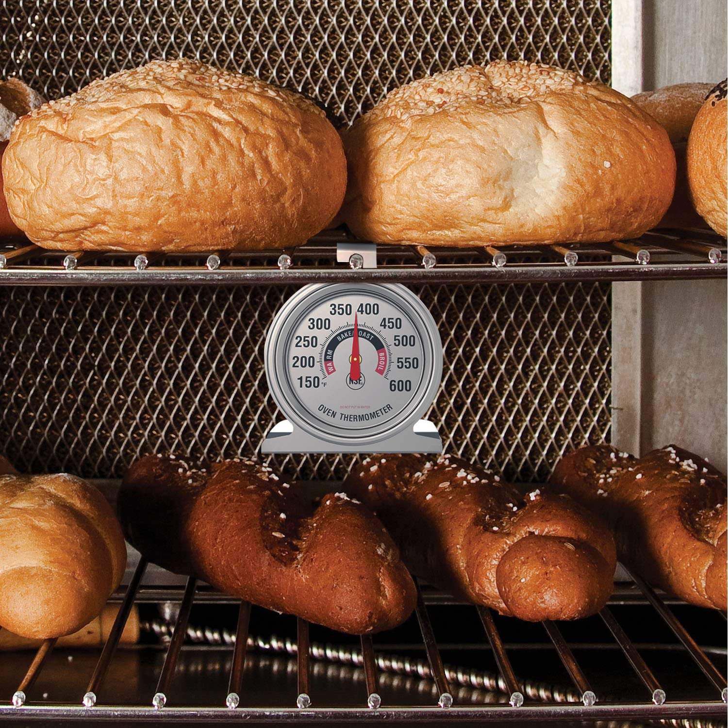 Efeng Large 3.5'' Oven Thermometers For Gas/Electric Oven With Extra Large Hanger&Base,Safety Leave-In Oven,Nsf Certificated,Eas